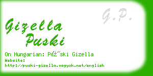 gizella puski business card